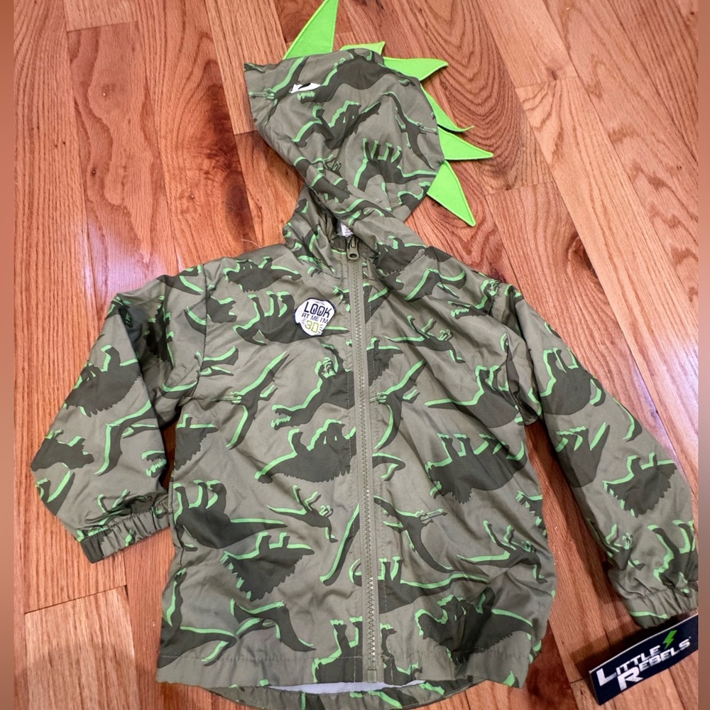 Little Rebels | toddler dinosaur rain coat | 2t | brand new with tags